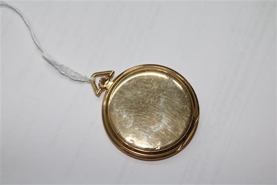 A 1930s 18ct gold dress pocket watch retailed by Mappin.